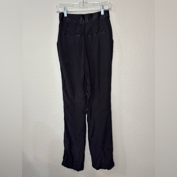 Lovers & Friends Yasmeen Trouser Split Hem Black Pants Size XS - Picture 3 of 7